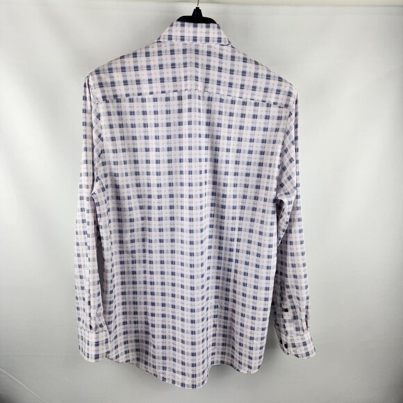 WRK Shirt Mens 17 Multi Geometric 4 Way Stretch L/S Button Up - Picture 2 of 8